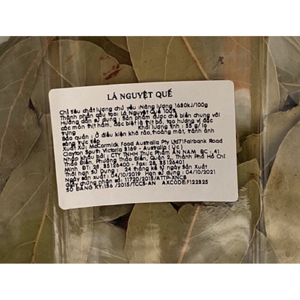 [HỘP LỚN 55g] LÁ NGUYỆT QUẾ KHÔ [Australia] MCCORMICK Bay Leaves (amn-hk5)