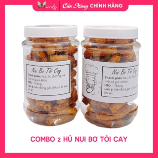 Combo 2 Hủ Nui Bơ Tỏi Cay, Nui Chiên Giòn Cay, Nui Chiên Bơ Tỏi Siêu Ngon, Đậm Vị
