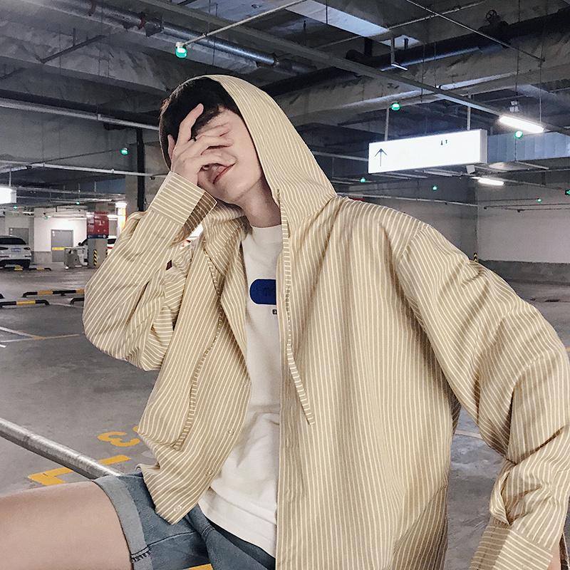 Áo khoác tay dài phối họa tiết kẻ sọc thời trang phong cách vintage cho nam | BigBuy360 - bigbuy360.vn