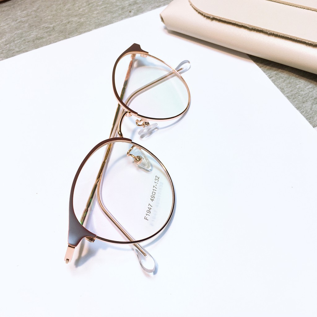 [Gía siêu rẻ]  Gọng kính tròn 1947 nhận cắt cận viễn loạn