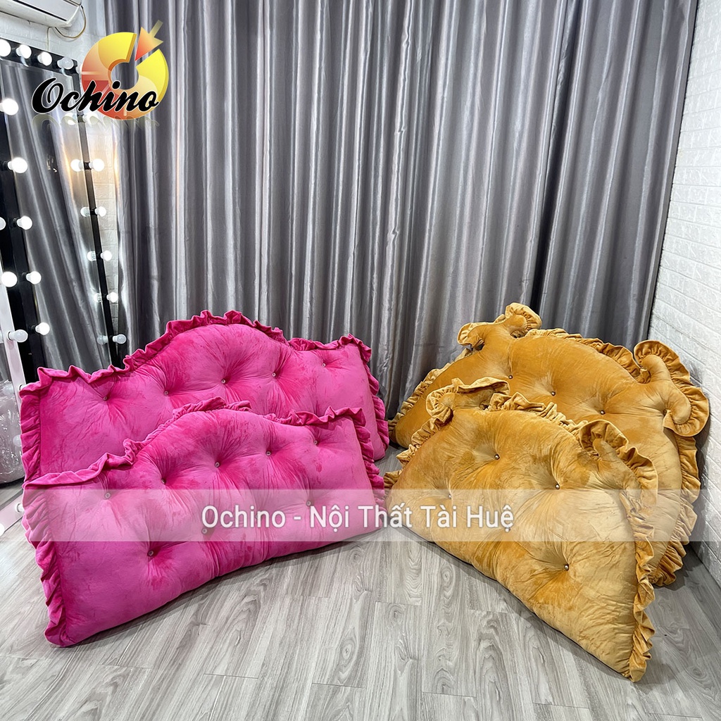 Gối Tựa Đầu Giường Đính Khuy Mẫu Hoàng Gia Cao Cấp Size 1m2-55 và 1m6-75 (Hàng có Sẵn)