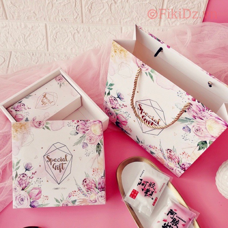 [15*16*6.5 SỈ 13K] Hộp quà hộp hoa sáp trà hoa size H1 (tách set) | BigBuy360 - bigbuy360.vn