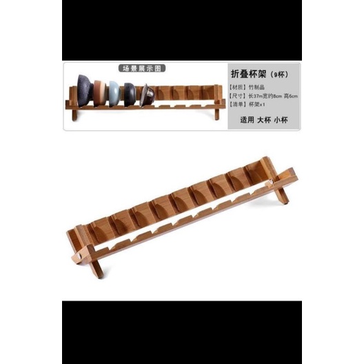 Gác ly tách trà bằng tre cao cấp rất đẹp và tinh xảo