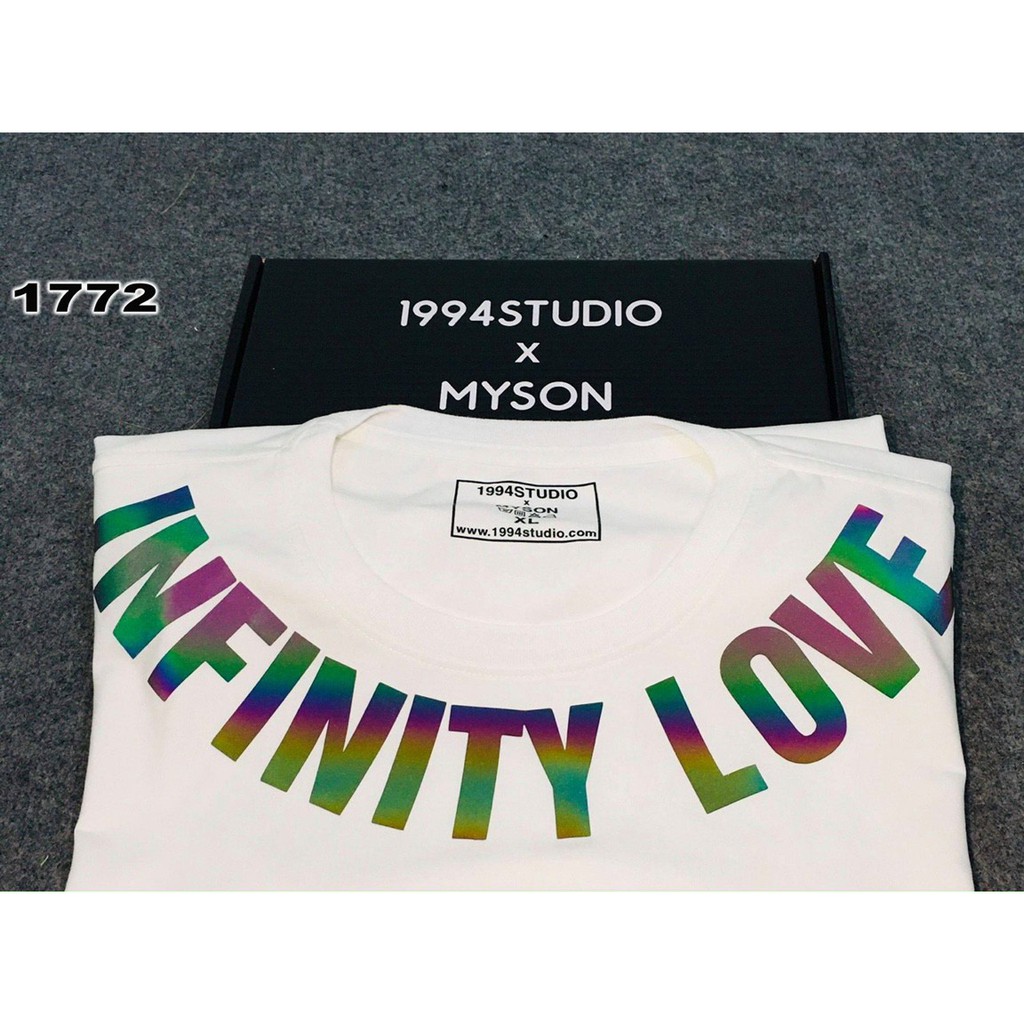 Áo Thun Tay Lỡ '' Tình Yêu Vô Hạn'' Phản Quang 7 màu Infinity Love, áo lớp, áo nhóm