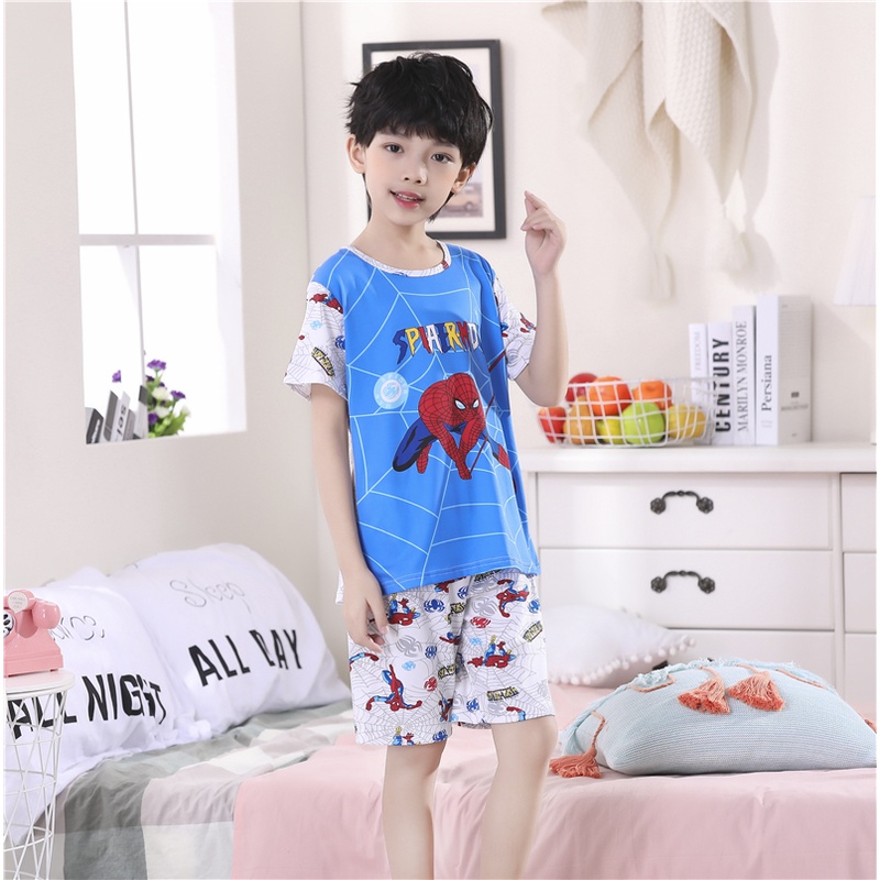 Bộ đồ ngủ tay ngắn cổ tròn in hình Doraemon nhiều mẫu tùy chọn thời trang Hàn Quốc cho bé trai