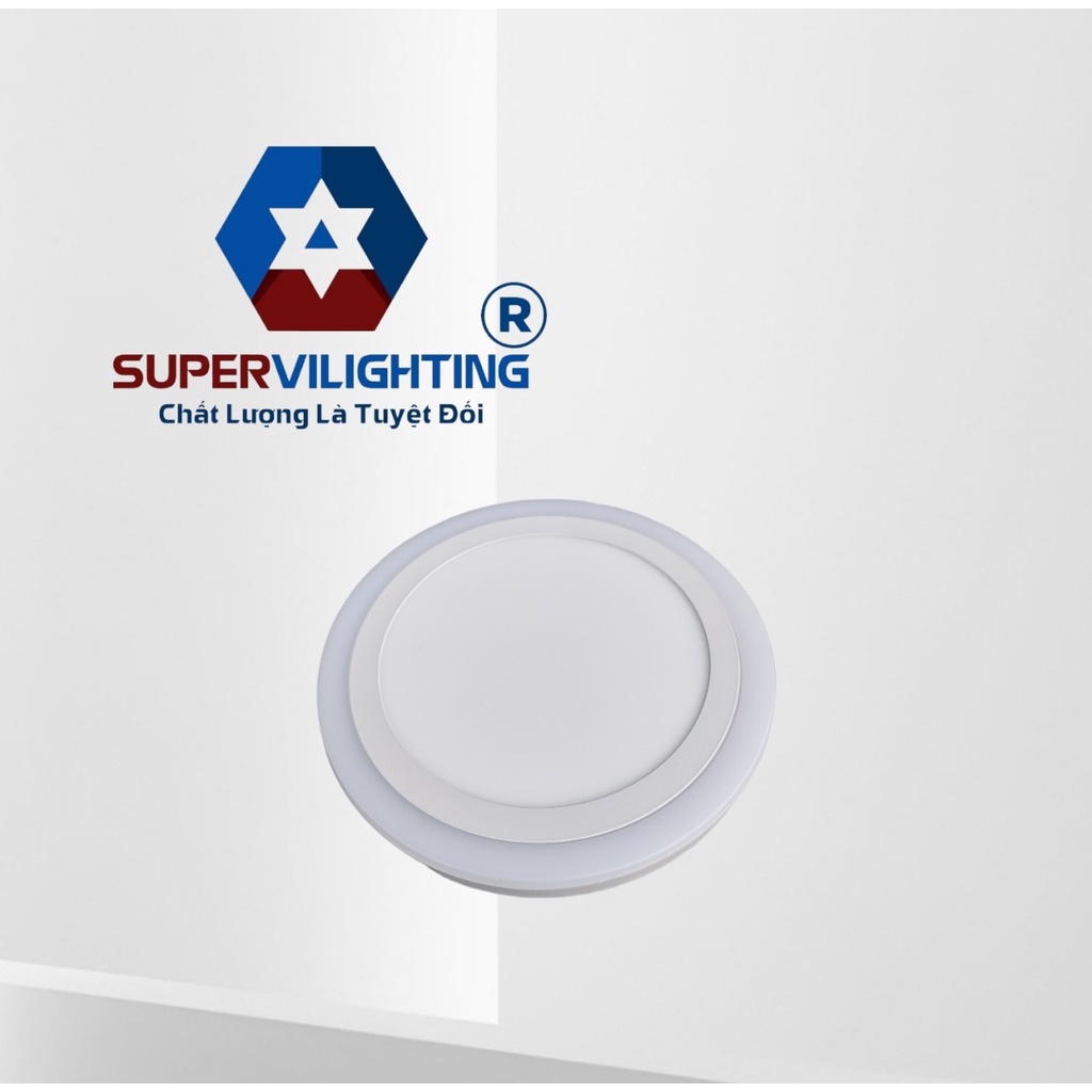 Ốp nổi viền SuperVilighting, MS ONV-12+4-18+6-XD, Công suất 12+4W và 18+6W,CRI&gt;90, RA&gt;80, Bảo hành 24 tháng