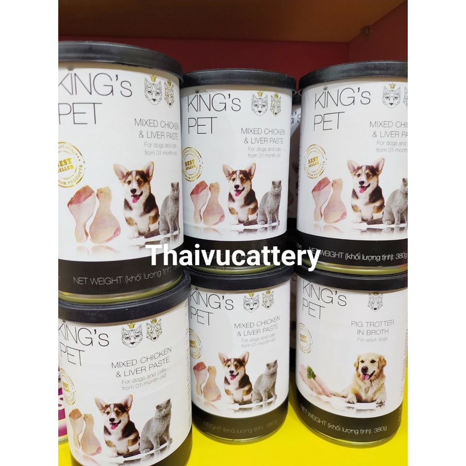 Pate hỗn hợp King’s Pet 4 Vị - Lon 380g