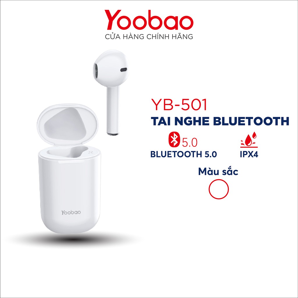 Tai nghe bluetooth TWS Yoobao YB-501 âm thanh nổi dùng cho điện thoại máy tính bảng