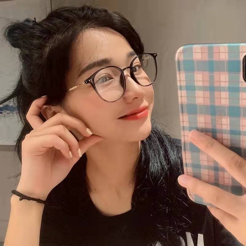 VIENDO Mắt Kính Gọng Tròn Đổi Màu Chống Ánh Sáng Xanh Thời Trang Cho Nam Nữ 0~-6 Độ
