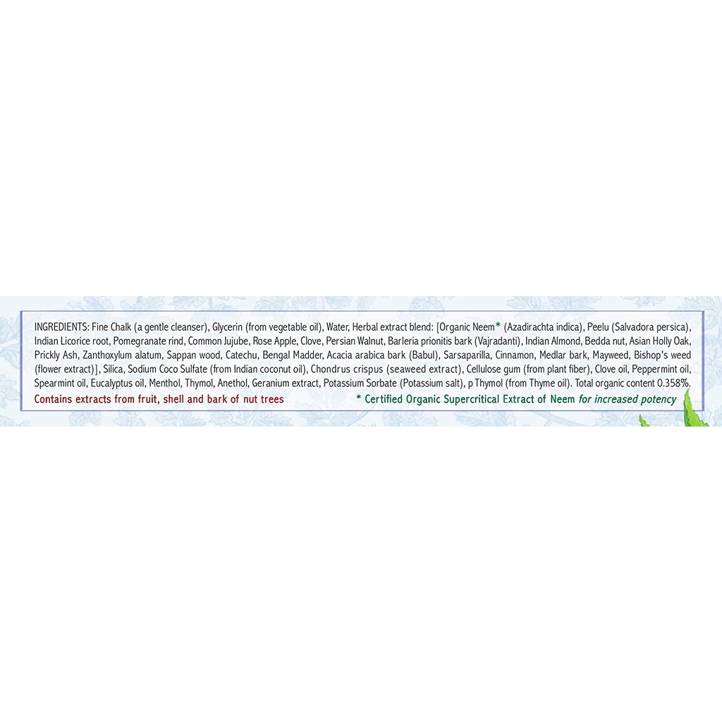 Ayurvedic Herbal Toothpaste, Fresh Mint - Kem đánh răng thảo dược Ayurvedic, Bạc hà tươi