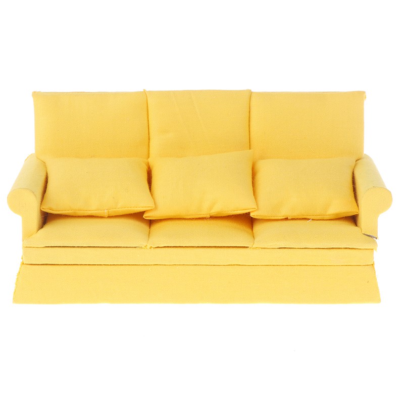 Ghế Sofa Kèm 3 Gối Mini Trang Trí Nhà Búp Bê