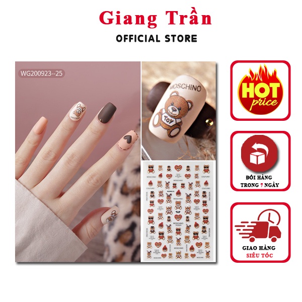 Stick gấu mochi dán móng cực xinh dễ làm cho thợ nail