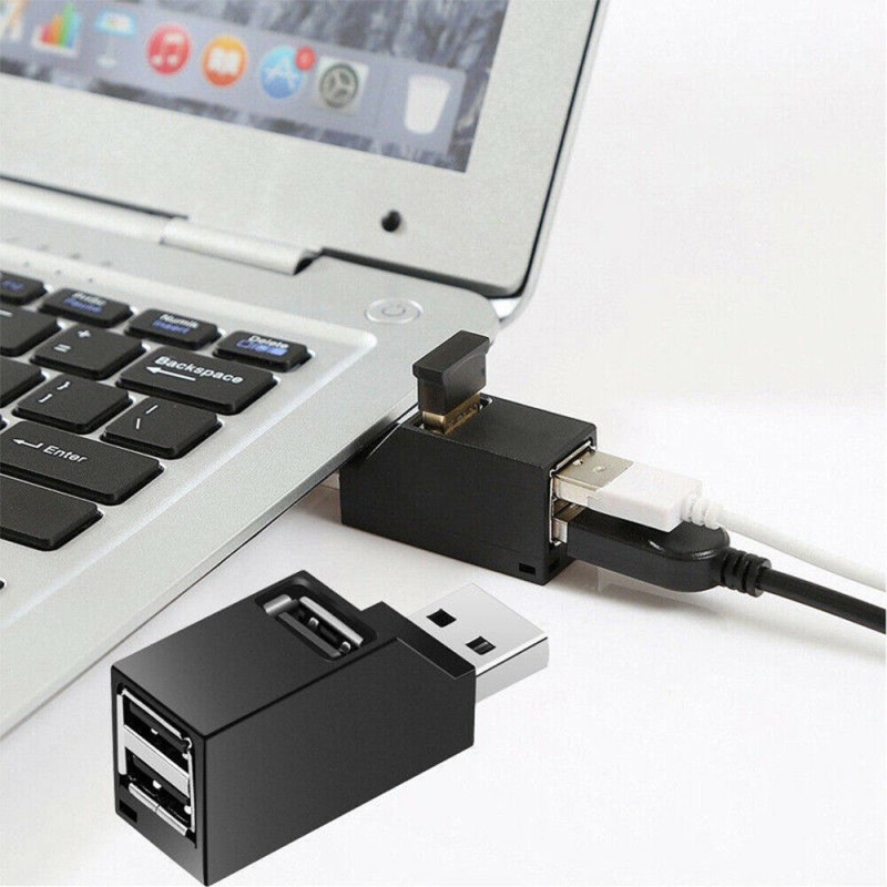 1 Bộ Chia 3 Cổng Usb Hub Mini Usb 2.0 100% Chính Hãng Cho Pc Laptop Abso