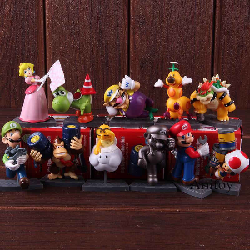 Bộ đồ chơi nhân vật Super Mario Brothers Mario Luigi Peach Toad Yoshi Bowser Wario Donkey Kong