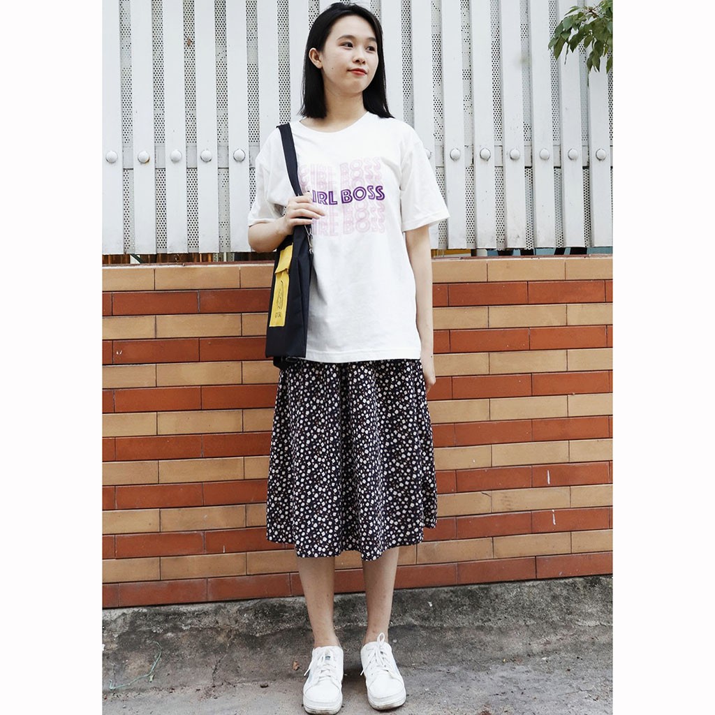 Set chân váy hoa nhí và áo thun cotton GIRL BOSS Rolisa SR002 | BigBuy360 - bigbuy360.vn