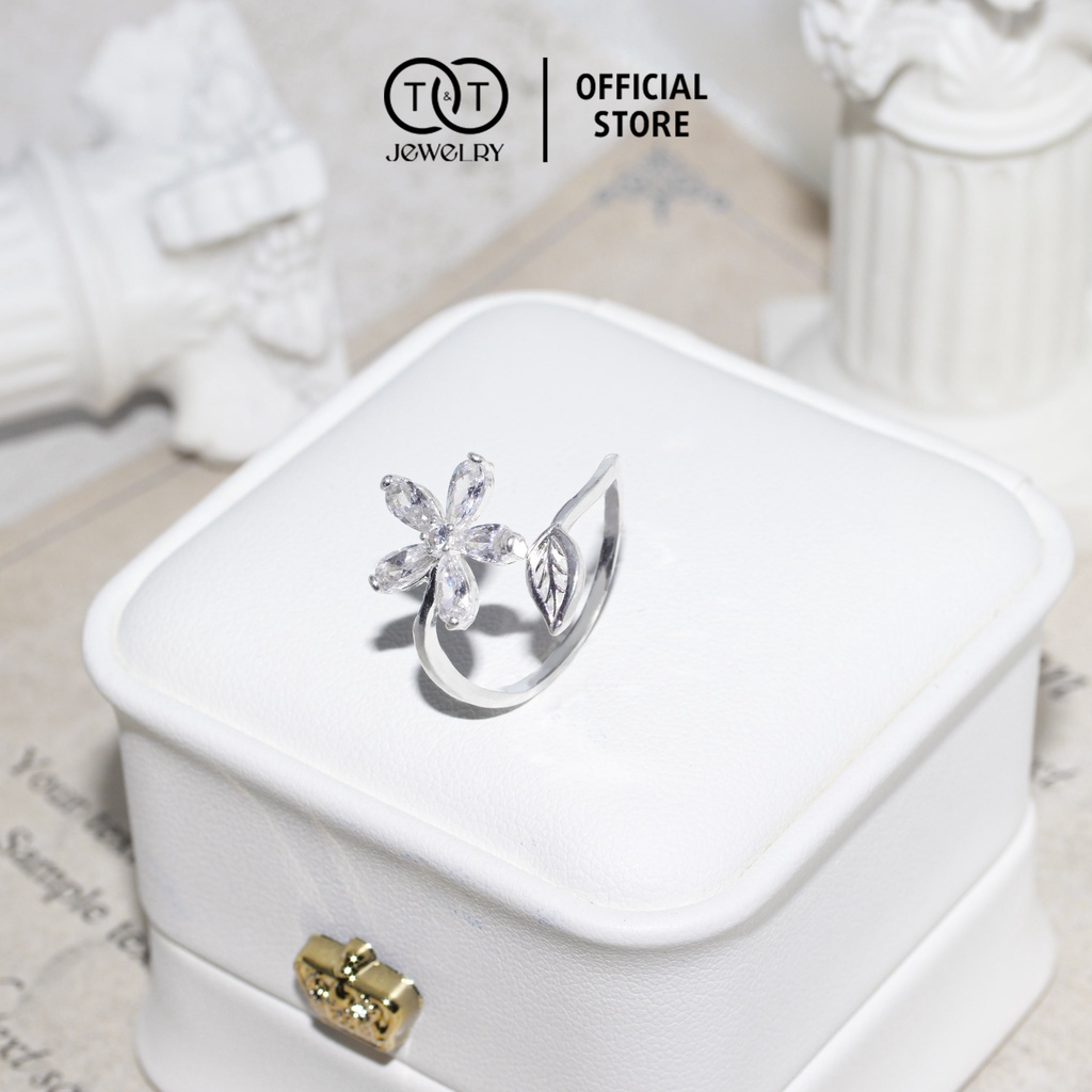 Nhẫn Bạc Nữ Hoa 5 Cánh s925 T&amp;T Jewelry cao cấp NN028