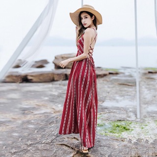 Đầm maxi hoạ tiết boho