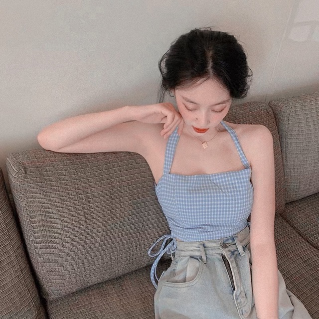 Áo Croptop 🍊 [Tiệm Vải Xinh] 🍊 Mix Kèm Áo Khoác Len Mỏng - Hàng Quảng Châu SET012 | WebRaoVat - webraovat.net.vn