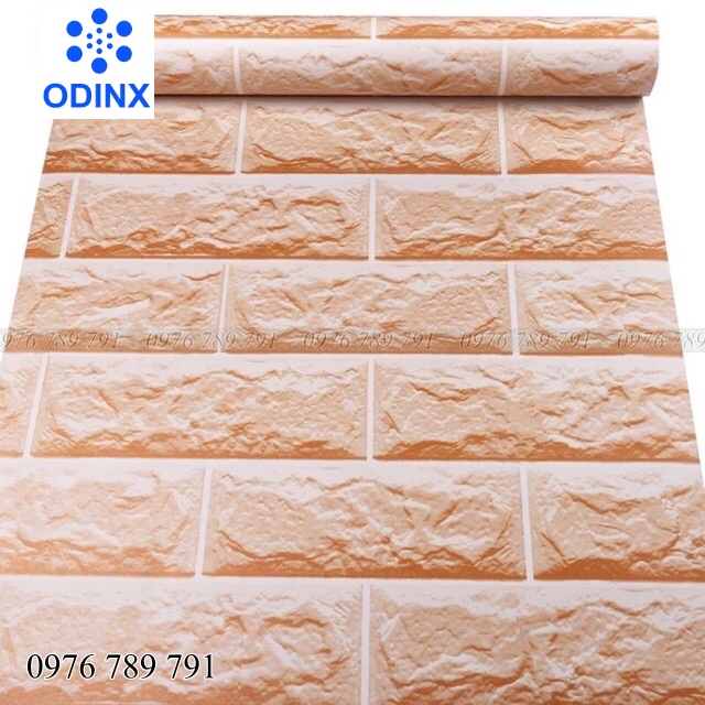 10M Giấy Dán Tường Gạch 3D Có Keo Sẵn Khổ 45cm Đủ Màu Cho Phòng Khách