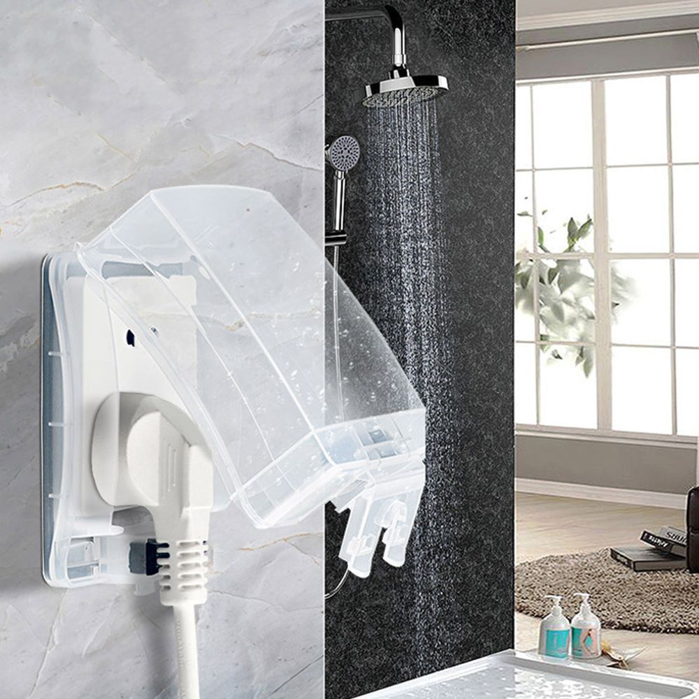 Hộp bảo vệ ổ cắm điện trên tường chống thấm nước 86 kiểu bằng nhựa trong suốt tiện dụng