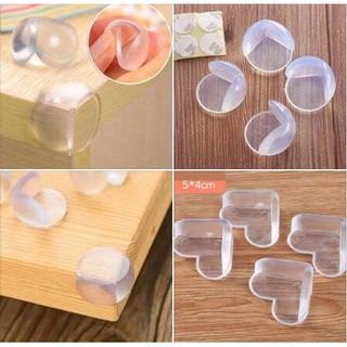Sét 4 Miếng Bịt Góc Bàn Silicon Tròn Hoặc Vuông