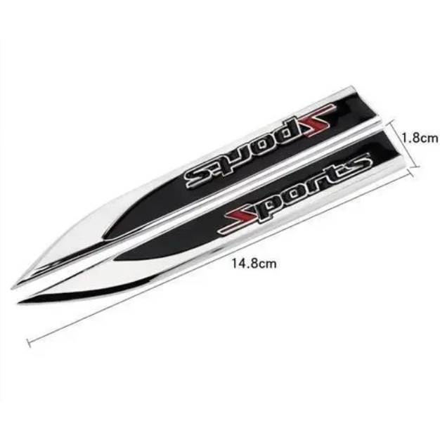 FENDER Set 2 Miếng Dán Trang Trí Tấm Chắn Bùn Bằng Kim Loại 3D Dành Cho Mazda 2 3 5 CX5 CX30