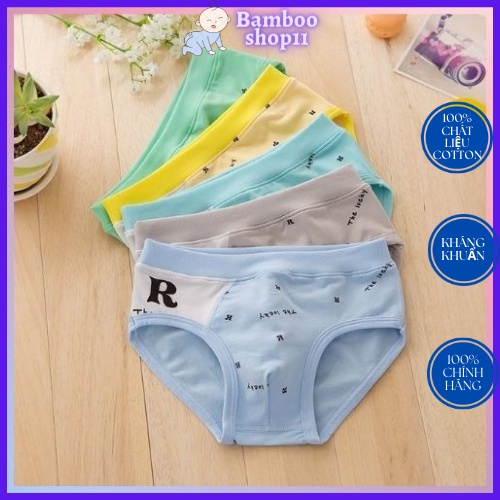 SET 05 QUẦN LÓT BÉ TRAI HÌNH TAM GIÁC, COTTON