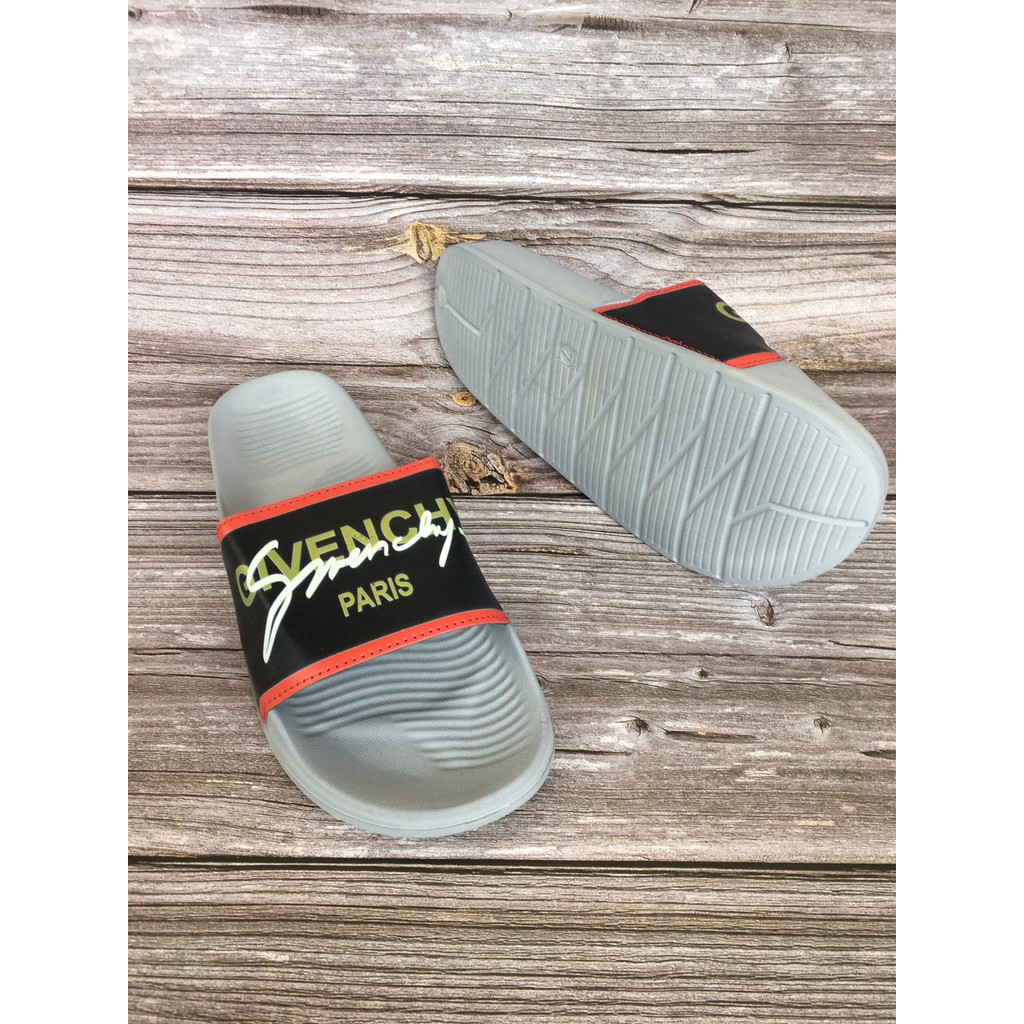 Dép quai ngang nam in họa tiết chữ nhiều màu đế cao su bền đẹp trẻ trung năng động