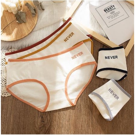 Set 5 Quần lót cotton thêu họa tiết chữ thoải mái dễ thương - Hàng cao cấp | BigBuy360 - bigbuy360.vn