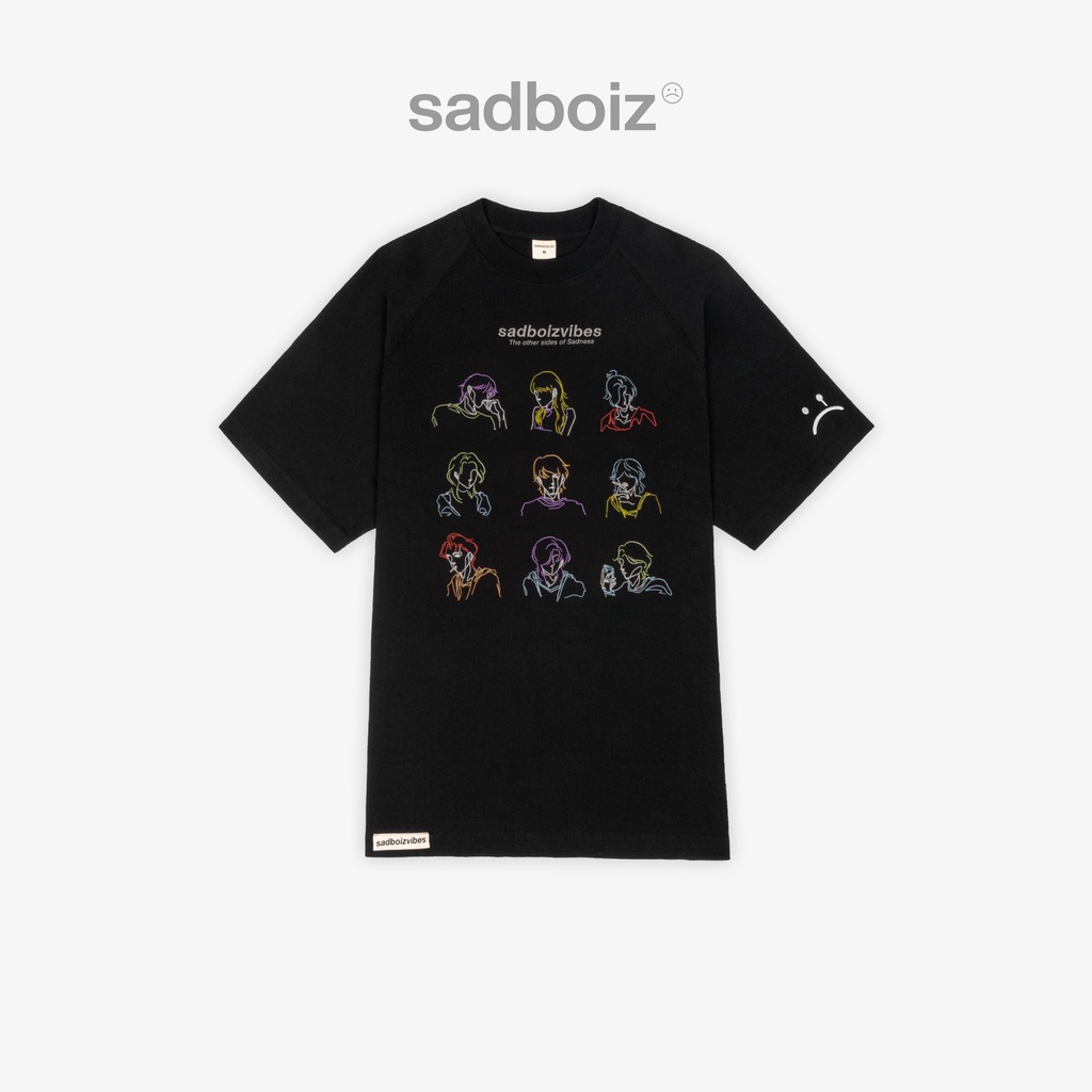 Áo thun nam nữ tay lỡ unisex form rộng SADBOIZVIBES Icon Hàn Quốc Siêu Đẹp áo phông basic tee hot trend AT02 qn_official