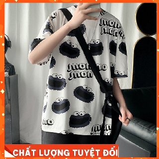 [Video thật] Áo thun tay lỡ Monk trắng cotton [ áo thun tay lỡ unisex nam nữ đều mặc được]