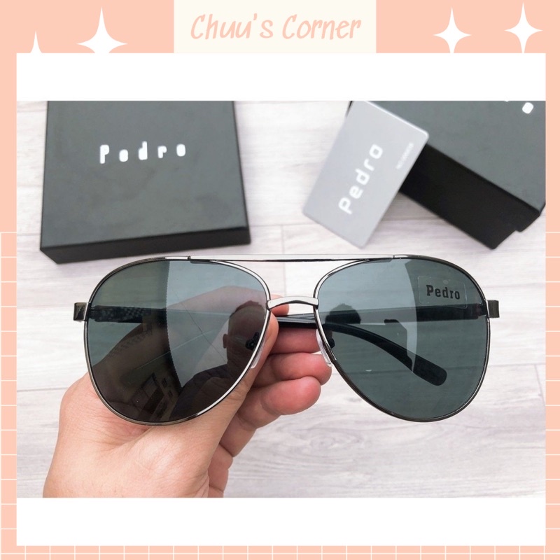 [Fullbox] Mắt kính mát nam nữ thời trang pedro, làm quà tặng siêu sang
