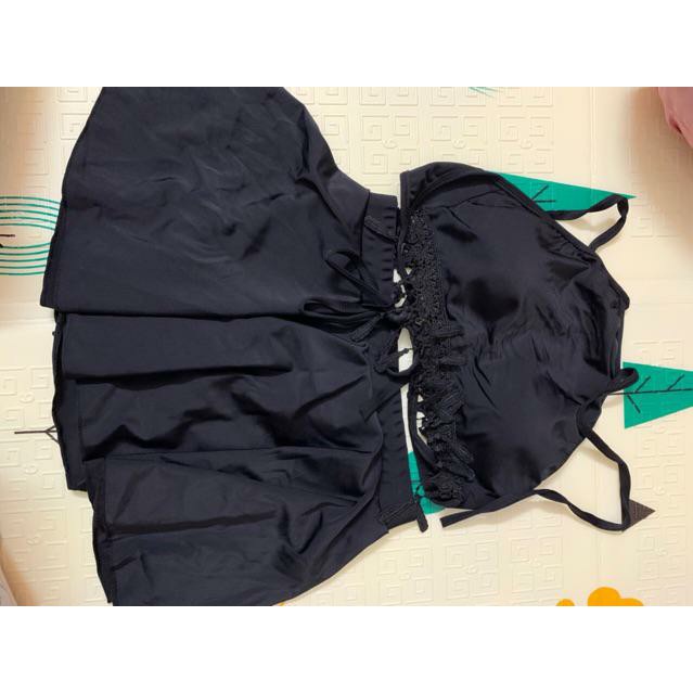 Bikini áo tắm đồ bơi 2 mảnh áo yếm tua rua đen cực xinh | BigBuy360 - bigbuy360.vn