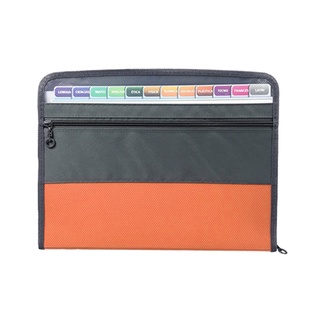 A4 Multi-layer Organ Bag Zipper Information Briefcase Document File Folder Pack