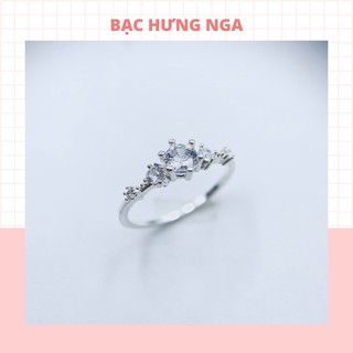 Nhẫn nữ bạc 925  HNJI đính đá cao cấp , sang trọng trẻ trung và cá tính - HN 006a