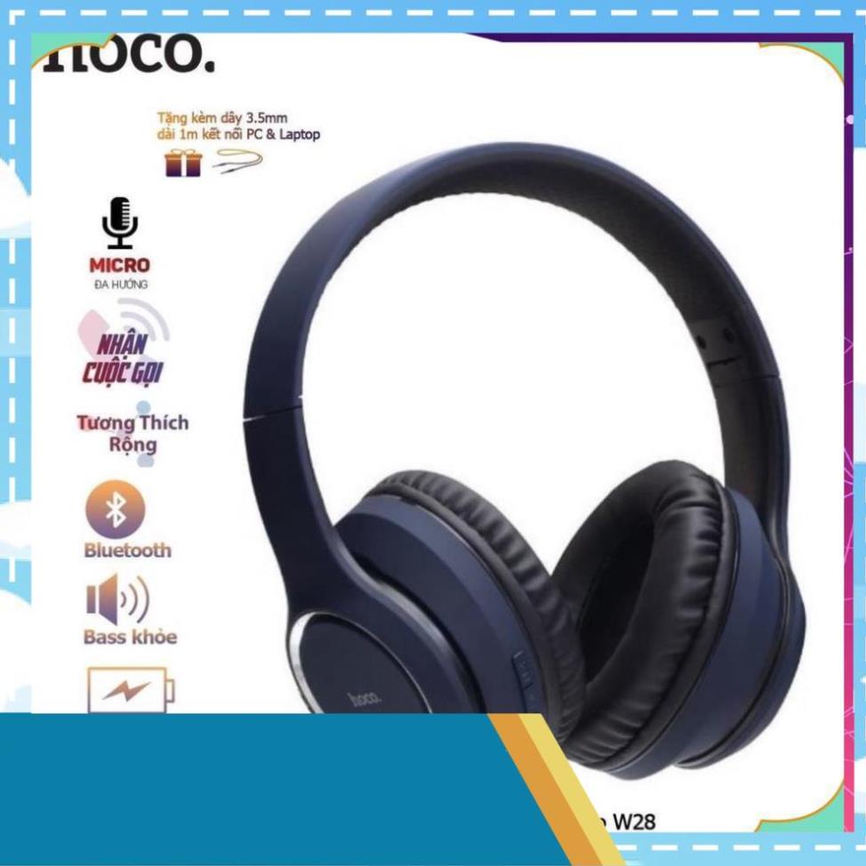 Tai Nghe ChụpTai W28  Bluetooth HOCO Cao cấp, Dung Lượng Pin 250mAh Cho Máy Tính Laptop PC