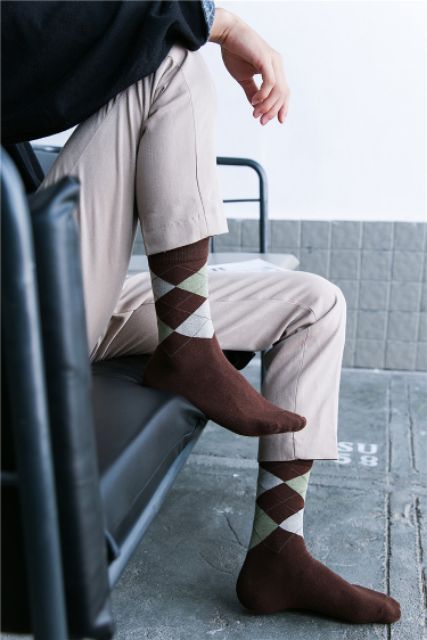 Tất vớ nam - tất cotton họa tiết