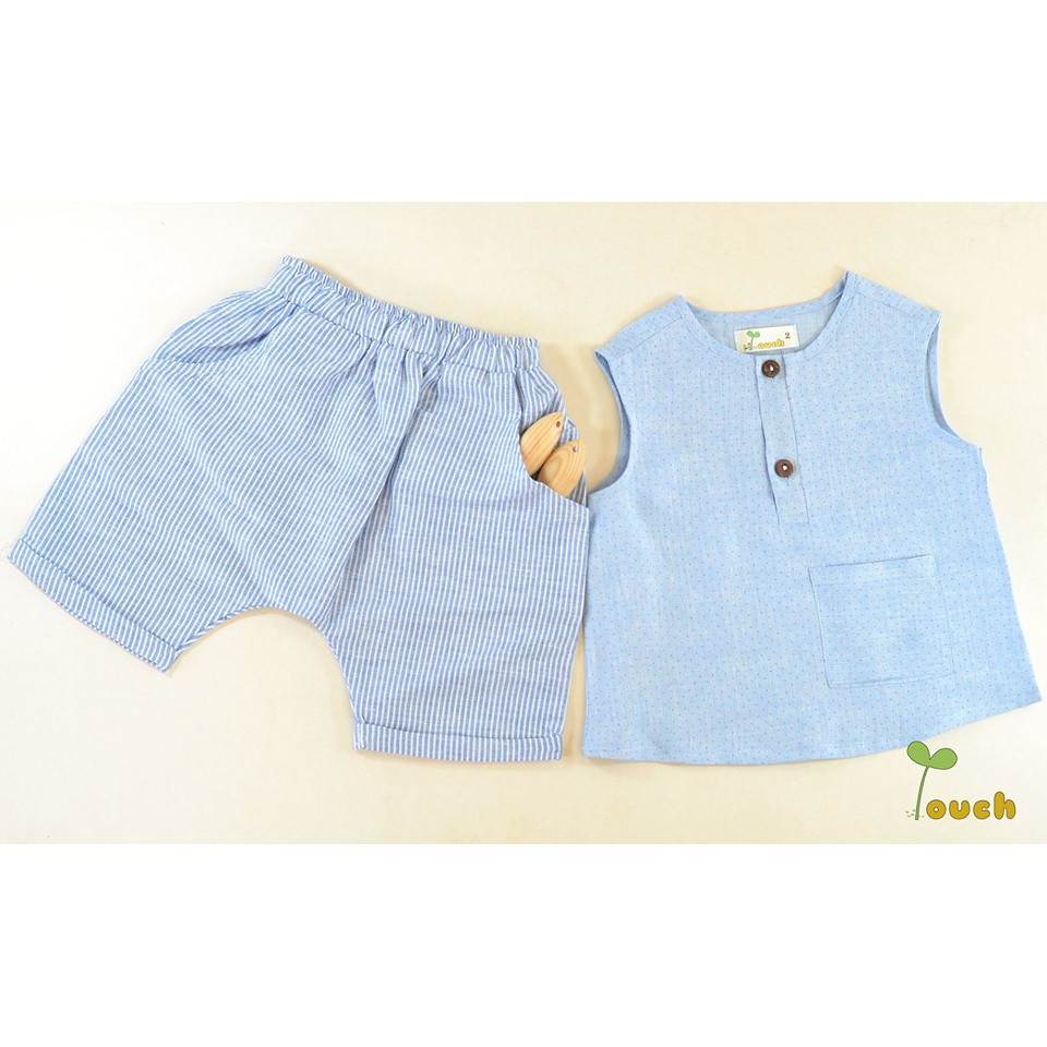 Set áo + quần linen cho bé trai