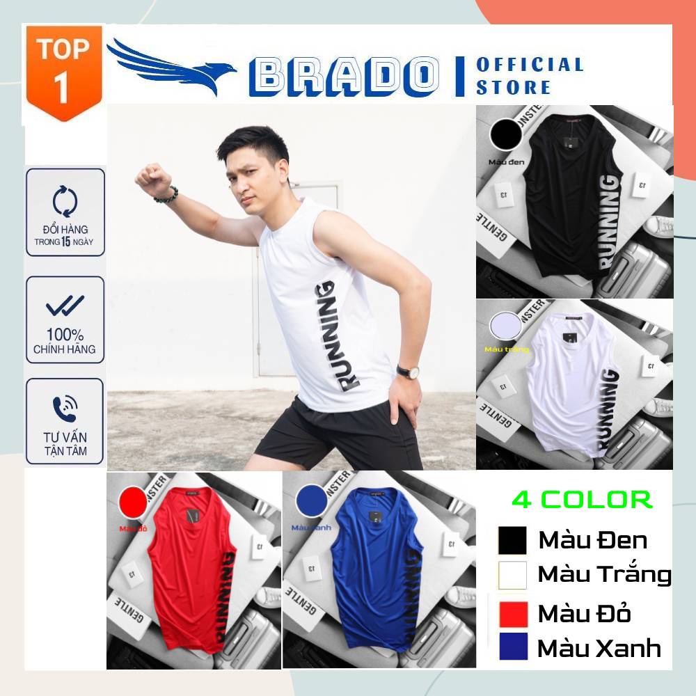 Áo ba lỗ nam 𝐑𝐔𝐍𝐍𝐈𝐍𝐆,𝐓𝐀𝐍𝐊 𝐓𝐎𝐏 chất liệu thoáng mát tập gym, đi bộ ,chơi thể thao