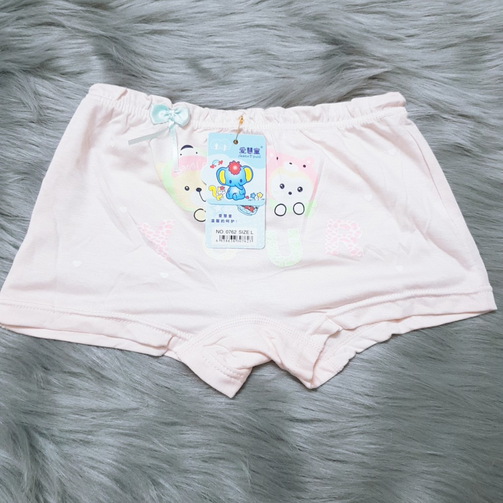 QUẦN CHÍP ĐÙI COTTON CẠP NƠ CHO BÉ GÁI 4-8 TUỔI