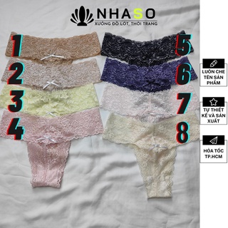 Quần lót lọt khe ren sexy🔥QL19 họa tiết 8 màu mẫu T gợi cảm Nhà Sò