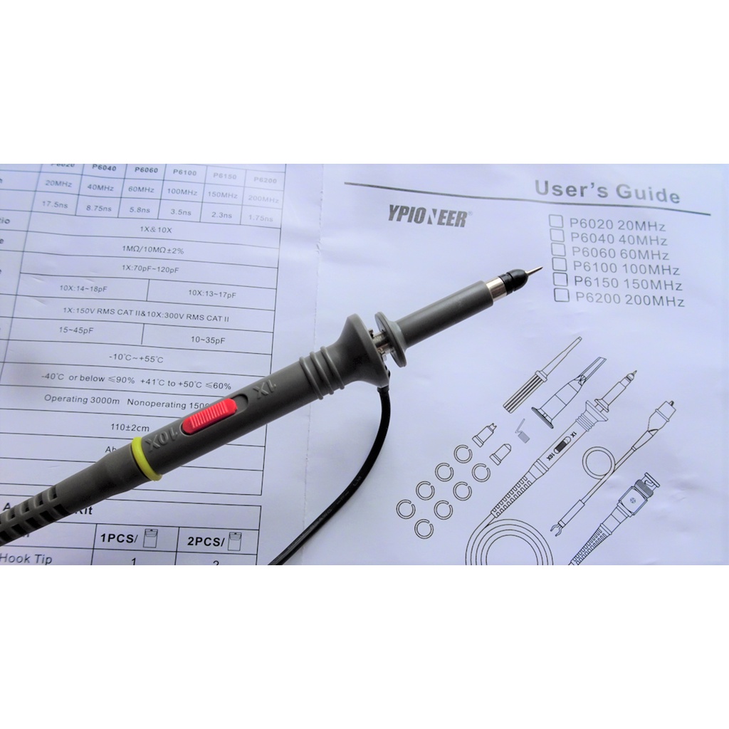 Que đo máy hiện sóng P6100 1 cặp que đo máy hiện sóng 100MHZ