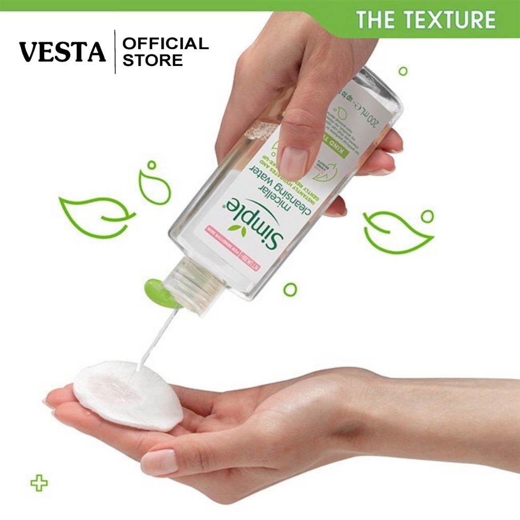 Nước Tẩy Trang Simple Micellar 200ml Làm Sạch Trang Điểm Skincare Chăm Sóc Dưỡng Da Vượt Trội | BigBuy360 - bigbuy360.vn