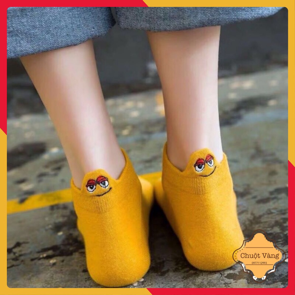 Set 10 Tất gót thêu hoạt hình