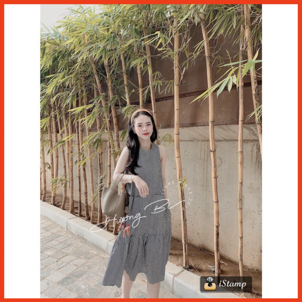 Sale  Đầm Nữ Đẹp Váy Kẻ Caro Đuôi Cá Sang Chảnh kèm ảnh thật và video