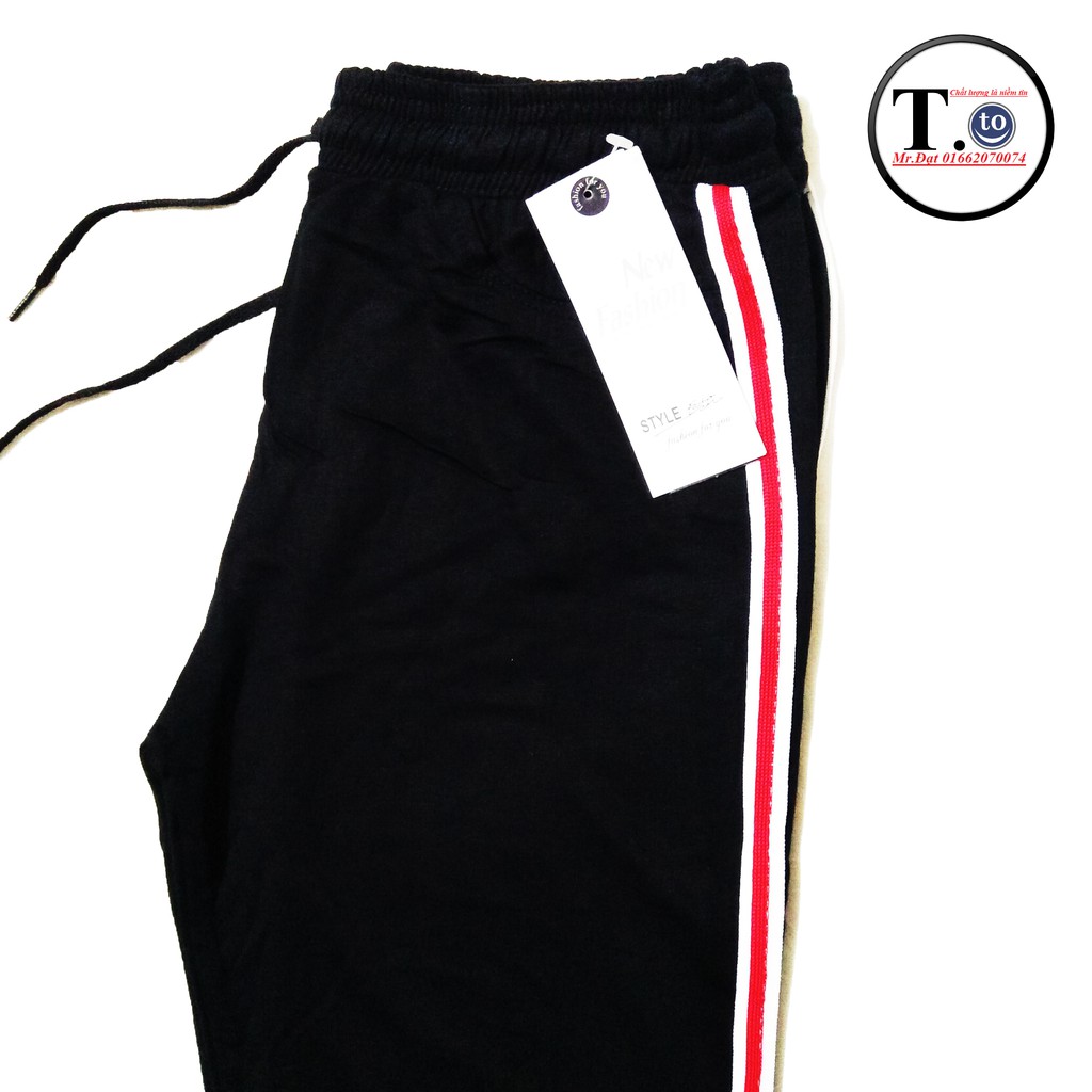 Quần thun jogger nữ - nam  - legging dây sọc sắc màu ( 3 Loại - bo chân - ảnh + video thật)