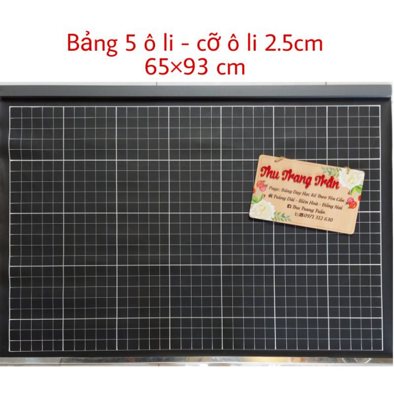 📚 Bảng 5 ô li - cỡ ô li 2.5cm - 65×93cm - ko nẹp