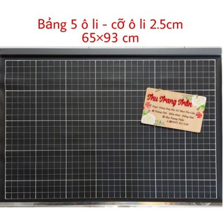 📚 Bảng 5 ô li - cỡ ô li 2.5cm - 65×93cm - ko nẹp