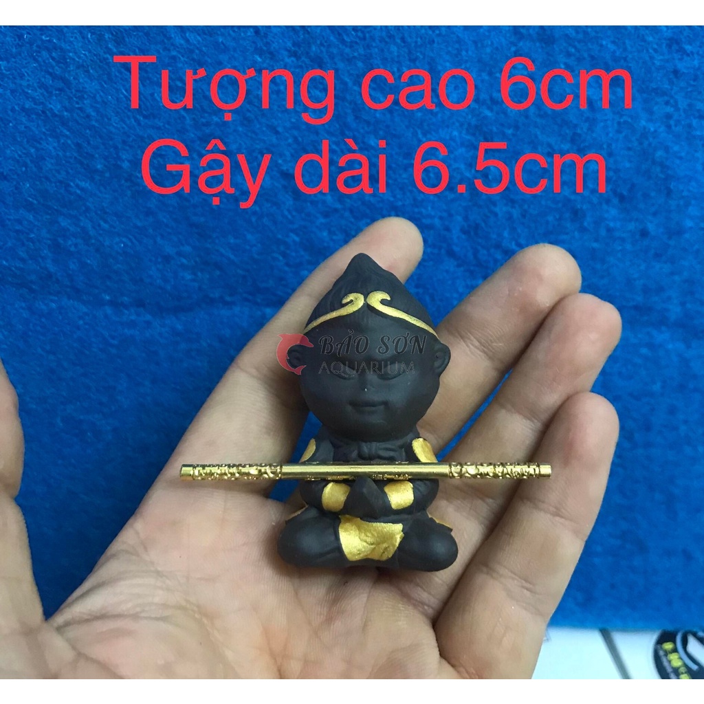 Tượng Tôn Ngộ Không mini 6cm Trang Trí Bể Cá - Tượng  Mỹ Hầu Vương  trag trí Tiểu Cảnh Non Bộ