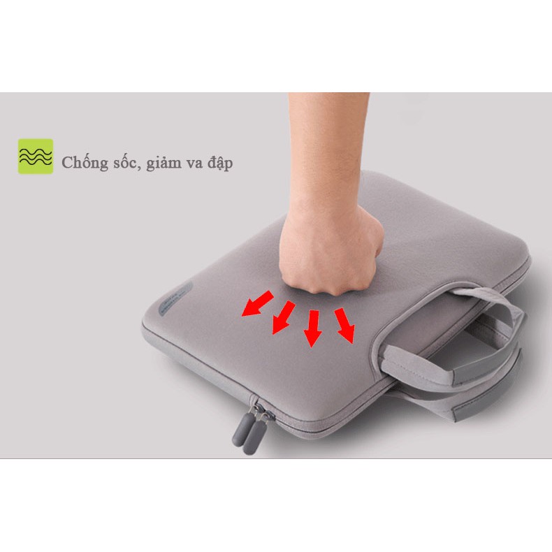 Túi laptop đeo vai Cartinoe Sleeves Breath Simplicity 13.3" xám | BigBuy360 - bigbuy360.vn